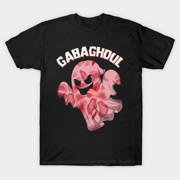 Gabaghoul Ghost Italian Ham Halloween Gabagool Parody T-Shirt by Brobocop